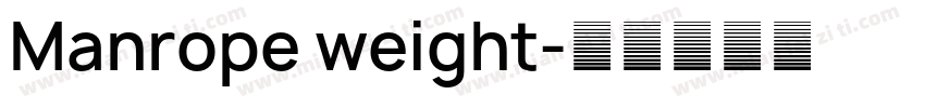 Manrope weight字体转换